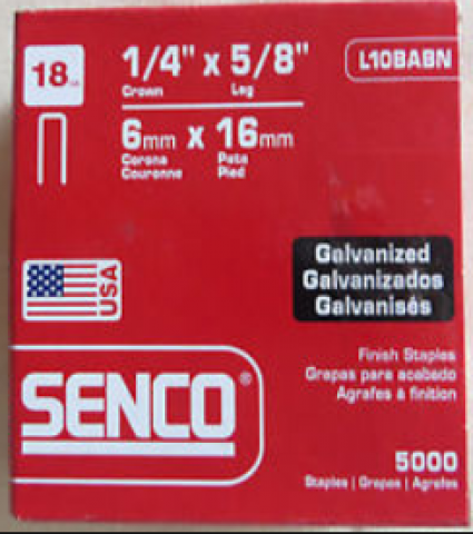 SENCO 18Ga X 1/4 in CM X 5/8" STAPLES  ** CALL STORE FOR AVAILABILITY AND TO PLACE ORDER **